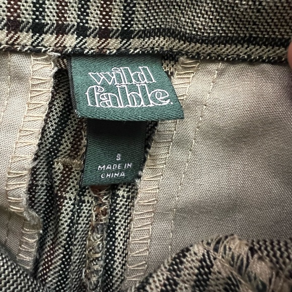 Wild Fable Khaki Pleated Plaid Trousers - Picture 12 of 12